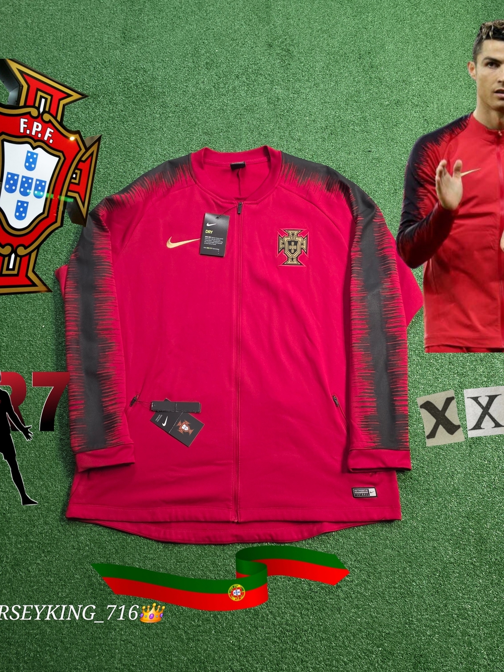 Nike Portugal FPF 2018/2019 Full Zip Up Anthem Jacket Rare XXL New With Tags
